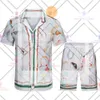 Casablanc Shirt Designer Casa Shirt Herren T -Shirt und Mesh Casablanc Shirt Shorts Sets Casa Blanca Männer Polo Hemd Damen Masao 220