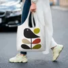 Sacs à provisions Orla Kiely Stem et Bird Sac d'épicerie Toile Shopper Épaule Fourre-tout Capacité Portable Style Scandinave Sac à main