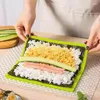 Tischsets Silikon-Sushi-Rollmatte, Lebensmittel-Reisbereiter, quadratisch, zum Aufhängen, Kuchen-Roll-Pad, doppelseitig, antihaftbeschichtet