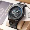 Bugatti -merk Domineering Men's waterdichte Luminous volledig automatisch mechanisch horloge