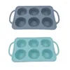 Baking Moulds 6 Cavities Convenient Silicone Cake Molds Reliable Muffin Pans Liner Kitchen Bakeware Material 40JA