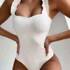 dames bikini ontwerper zwempak buitenste bikini pit streep streep schouderbloem stuk bikini dames driehoek zwemt top badmode mode massieve kleur badmode badmode