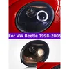 Car Light Assembly LED المصابيح الأمامية لـ VW Beetle 1998-2005 المصباح الأمامي المصباح الأمامي النهاري للركض للسيارات للسيارات الدراجات النارية L OTCSZ