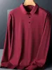 Plus Size 8xl 7xl 6xl Polo a maniche lunghe da uomo Rosso Rosa Blu Grigio Tee traspirante morbido nylon ad asciugatura rapida Polo da golf maschile 240323