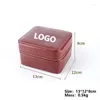 Watch Boxes Case Personalized Customization Logo Portable Flip Buckskin Pillow Jewelry Display Gift Box Storage