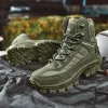 Stiefel wasserdichte militärische taktische Stiefel für Männer Marines Waldjagd Trekkingschuhe Leder -Knöchelstiefelfeldkampftraining Wanderung