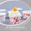 Gobelets jetables pailles 100 pièces boîtes à gâteaux résistant à la chaleur Cupcake Biscuit papier accessoires résistant à l'huile cuisson Sundae