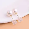 Stud Earrings RUIYI Selling Real 18K Gold Natural Freshwater Pearl Pure AU750 Earring Pins For Women Fine Jewelry Gift