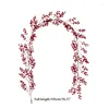 Decoratieve bloemen rood 5.9Ft Vine Christmas realistisch bordeauxrood hangend voor Kerstmis Winterjaar open haard