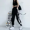 女性のズボンカプリスレディースファッションスーパーホットストリートバンドルオーバーオール2024 New Ultra High High Waist Casual Sports Cargo Pants Gothicl2403