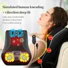 Massaging Neck Pillowws Electric Heating Neck Massage Pillow Vibrating Back Shoulder Body Massage Cushion Car Back Pillow Cervical Traction Pain Relief 240322