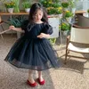 Robes pour petites filles, couleur unie, grand nœud en maille, épissure, Tutu mignon et doux, vêtements Pograph pour fête d'anniversaire, 1 mois à 3 ans