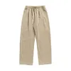Pantalon drapé en pur coton pour hommes, décontracté, nouveau Design Double plissé, vêtements longs polyvalents, printemps