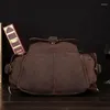 Backpack Vintage Daypack Unisex School Satchel Travel Large Capacity Genuine Leather Book Bags Rucksack