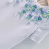 Robes décontractées basiques Robe à col rond de tempérament de la marque de créateur Miu Miao, jupe à manches courtes haut de gamme à fleurs perlées fabriquées à la main, nouveau modèle printemps 2023 IB4T