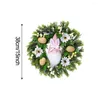 Decorative Flowers Easter Wreath Artificial Spring Wreaths With Eggs Outdoor Garland Flower Floral Rustic And Farmhouse Home