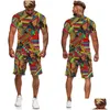 Chándales para hombres para hombre africano impresión 3D mujeres/hombres moda camiseta traje estilo retro correr ejercicio ocio deportes verano gota Deli DHQ9T