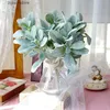 Faux Floral Greenery Plantas Artificiais Reunindo Orelha de Coelho Grama Casamento Decorações de Natal Vaso para Casa Scrapbooking DIY Caixa de Presentes Outono Jardim Y240322