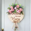 Декоративные цветы, весенний венок, знак приветствия, цветочный орнамент, входная дверь ручной работы для окон, гостиной, дома, крыльца, стен