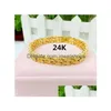 Ketting 24K vergulde armbanden voor dames of heren Fijne mode-sieraden Drop Delivery Dhzfa