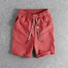 Männer Shorts 4XL Sport Casual Für Männer American Retro Basic Halbe Hosen Sommer Elastische Taille Gewaschen Französisch Terry Baumwolle männlichen Jogginghose