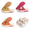 Nya dubbelbröstade casual kvinnors sandaler för hem och utomhus bär koreanska version casual skor gai söt färgglad rosa blå storlek35-42