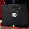 Ins Eenvoudige Mode Hart Hanger Sprankelende Luxe Sieraden 925 Sterling Zilver Princess Cut Wit 5A Zirkoon CZ Diamant Multi Stijl Dames strand Sleutelbeenketting