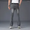 Mäns jeans vår hösten 2024 Smart Business Korean Fashion Straight Regular Denim Trousers Classic Men Plus Size Pants U01