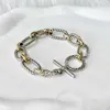 Anéis de banda com caixa anéis dy torcido anel de duas cores mulheres moda prata quente designer jóias mulher luxo diamante vintage pulseira brinco presente de casamento atacado