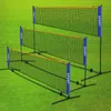 Tragbares, zusammenklappbares Standard-Profi-Badmintonnetz für Innen- und Außenbereich, Volleyball, Tennistraining, quadratische Netze y240318