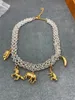 Europe et états-unis lumière luxe mode tendance Animal pendentif collier femmes bijoux 240311