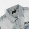 Designer Versione corretta B famiglia 24SS tendenza casual vestibilità ampia coppia giacca con lettera davanti e dietro giacca in denim XFXM