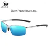 Sunglasses 2024 UV400 Anti-Glare Driving Mirror Sun Glasses Polarized Mens/Women Metal Frame Goggles