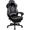 LUCKRACER avec repose-pieds bureau chaise de jeu ergonomique en cuir PU dossier haut support lombaire pivotant réglable chaises de joueur e-sports de style course par GTRACING