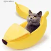 Camas de gato móveis banana gato cama casa bonito banana filhote de cachorro almofada canil quente macio pet aposta gato suprimentos esteira camas para gatos gatinhos y240322