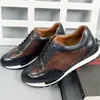 Head Cowhide Layer Shoe New Men's 2024 Leather Daily Outdoor Casual Lace-up Handgjorda stora skor A38 504 S 57 S