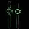 НОВЫЕ мужские часы Автоматические механические наручные часы Титановый корпус Синий кожаный ремешок 44 мм Montre de luxe hanbelson262z