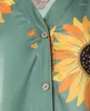 Casual Dresses 2024 Summer Fashion Women's Sleeveless V-Neck Sunflower Fjäril