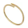 Armband Bangle Charm Nail Armband Chain Gold Plated rostfritt stål för kvinnor Bröllop Moderdag Designer smycken med låda