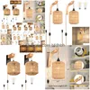 Beveiligingsverlichting Plug-in wandkandelaars Set van twee Hand Rotan Boho Lamp met koord Geweven Decor Hanglampen Drop Delivery Lights Outd Dhyqw