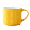 マグカップセラミックリリーフデザインマグクリエイティブ家庭用大容量コーヒーカップハンドグリップ朝食ミルクカップ