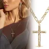 Pendentif Colliers Collier en acier inoxydable pour femmes amant couleur or chaîne en argent petits bijoux religieux R2x6