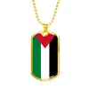 Catene Collana con ciondolo modello bandiera palestinese per amanti maschili e femminili Decorazioni regalo per il collo in acciaio al titanio