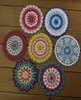 14Piese 7Design per design 2 st vackra virkning vintage doily vintage handgjorda flerfärgade doilies coasters2393411