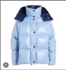 2023 Herfst Winter Vrouwen Witte Eendendons Parka Jassen Rits Enkele Breasted Capuchon Gestreepte Vrouw Slanke Korte Jassen MK23036-1