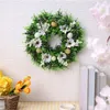 Decorative Flowers Easter Wreath Artificial Spring Wreaths With Eggs Outdoor Garland Flower Floral Rustic And Farmhouse Home