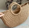 Sacs à bandoulière de plage grande capacité, fourre-tout de styliste tissé en osier pour femmes, sacs à main d'été en paille, panier de voyage