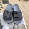 Designer Men Slippers Women Sandals with Correct Flower Green Box Dust Bag Shoes Thick Sole Embroidered Slide Summer Wide Flat Slipper size 35-44