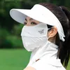 Moda Máscaras Faciais Pescoço Gaiter Golf rosto protetor solar máscara facial feminino cobertura facial proteção UV esportes ao ar livre gelo seda respirável pescoço véu L240322