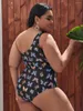 Dames Zwemkleding 019 Grote maten Print Bikini's Vet strand Afrika-Amerikaans Vrouw Dames 2024 Een stuk Extra groot Grote zomerkleding L-4XL